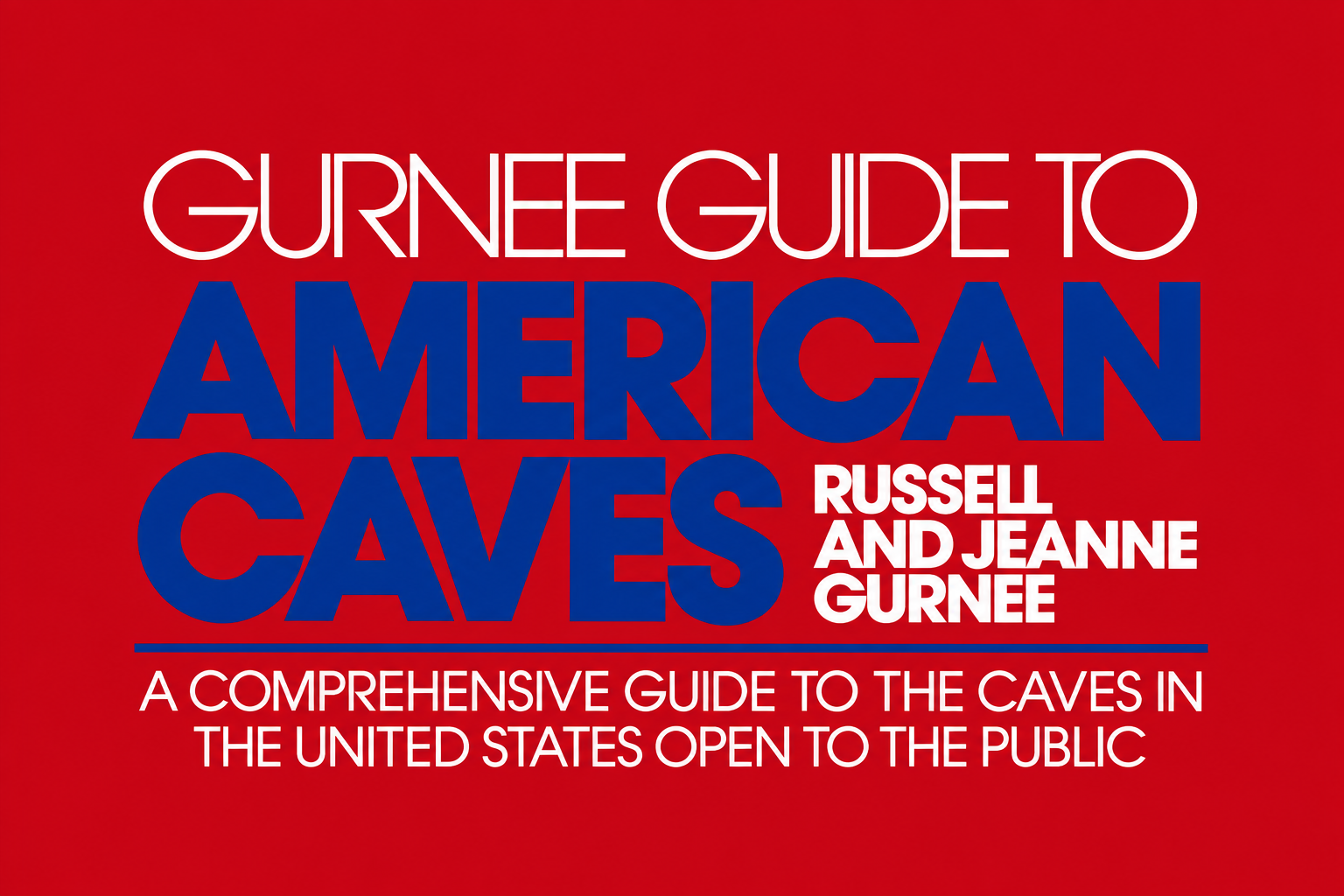 Original Gurnee Guide to American Caves cover design